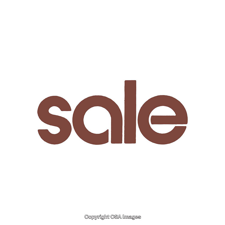 Minimalist Brown Sale Text on Clean White Background