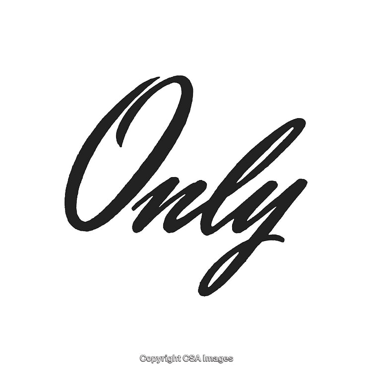 Elegant Handwritten Calligraphy Featuring the Word 'Only' in Black Script