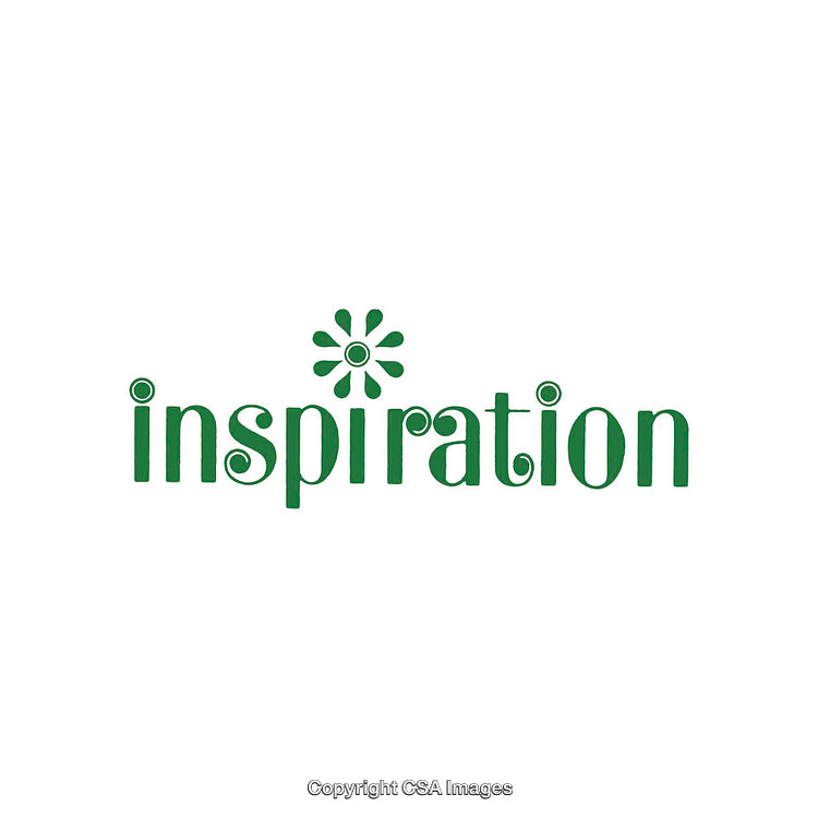 Green Word Image Featuring the Word 'Inspiration' in Artistic Font Design