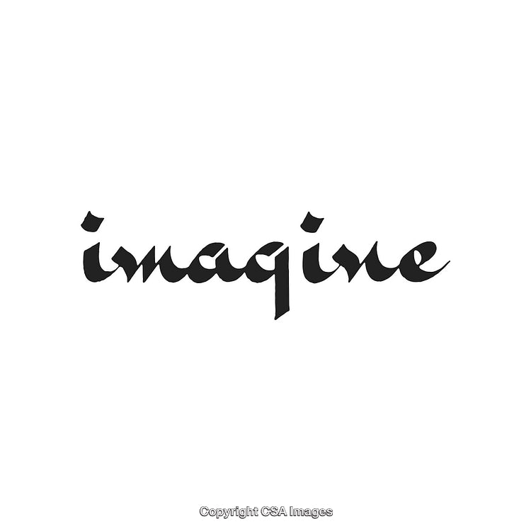 Creative Custom Typography of the Word 'Imagine' in Artistic Style