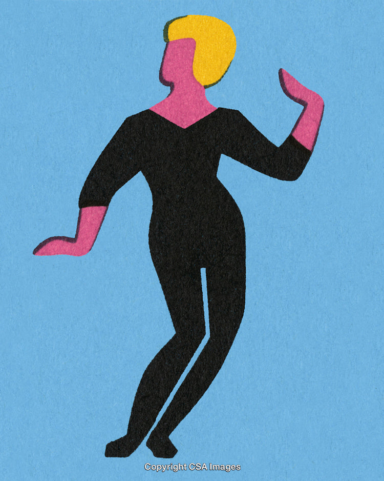 Abstract Silhouette Figure with Vibrant Colors and Creative Background Design