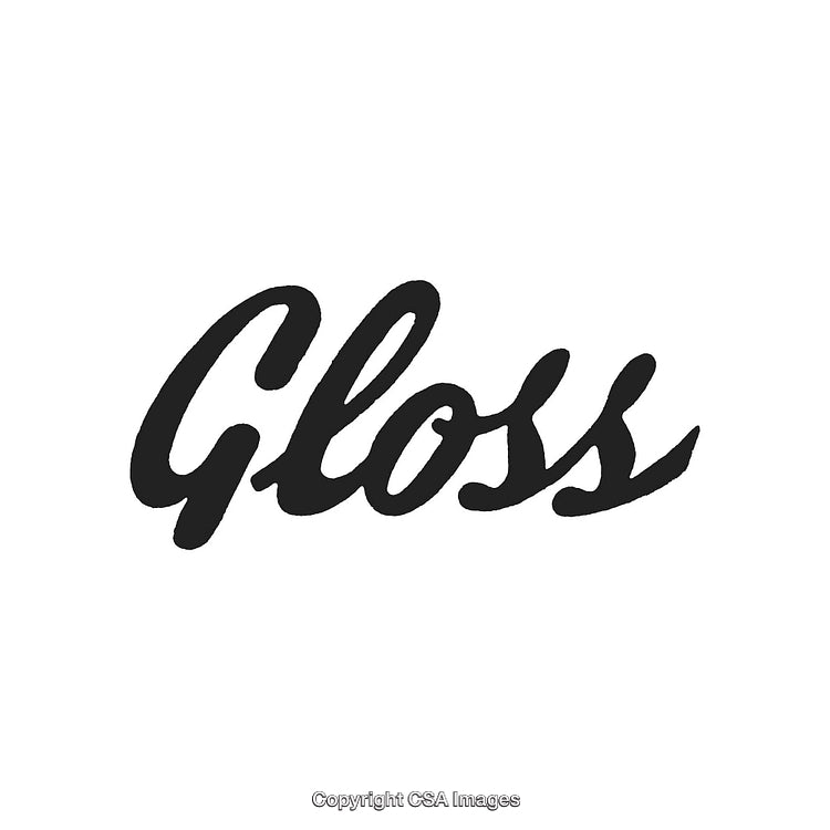 Stylish Black Glossy Text on Clean White Background