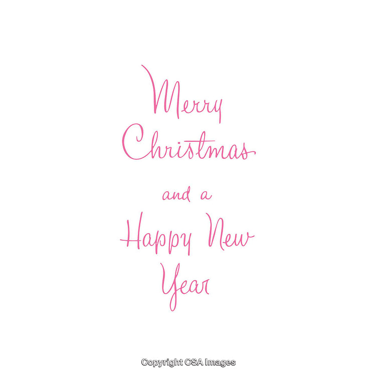 Elegant Merry Christmas and Happy New Year Text Greeting Design