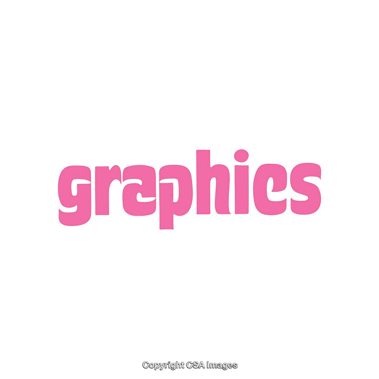 Stylized Pink Typography Word Design on White Background