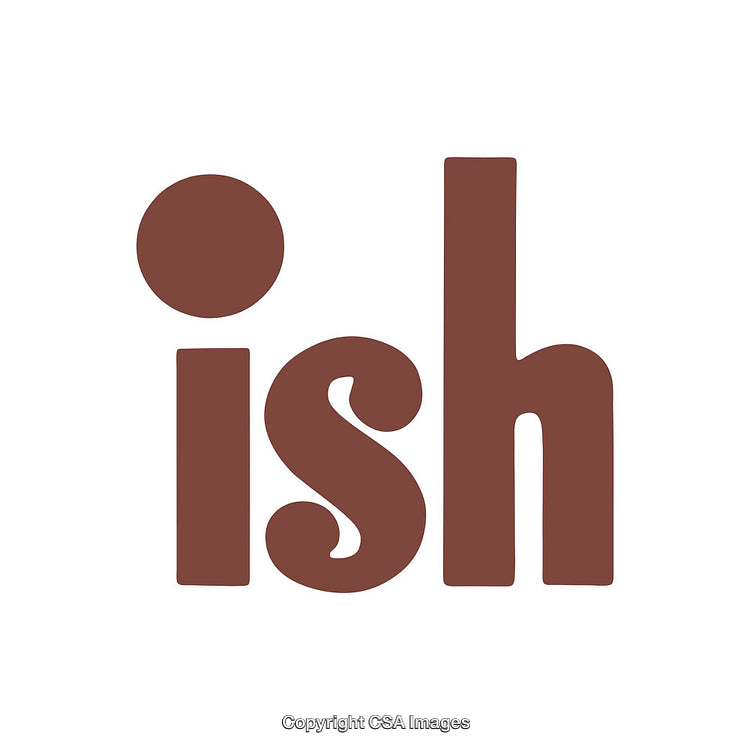 Minimalistic Brown Typography Design with the Word 'ish' in Creative Layout