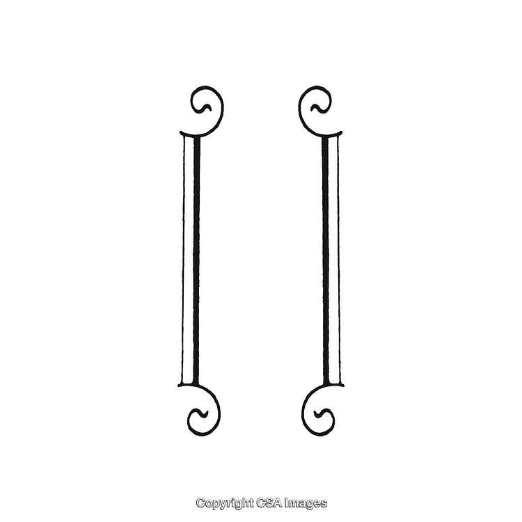 Elegant Black and White Minimalist Decorative Ornamental Drawing