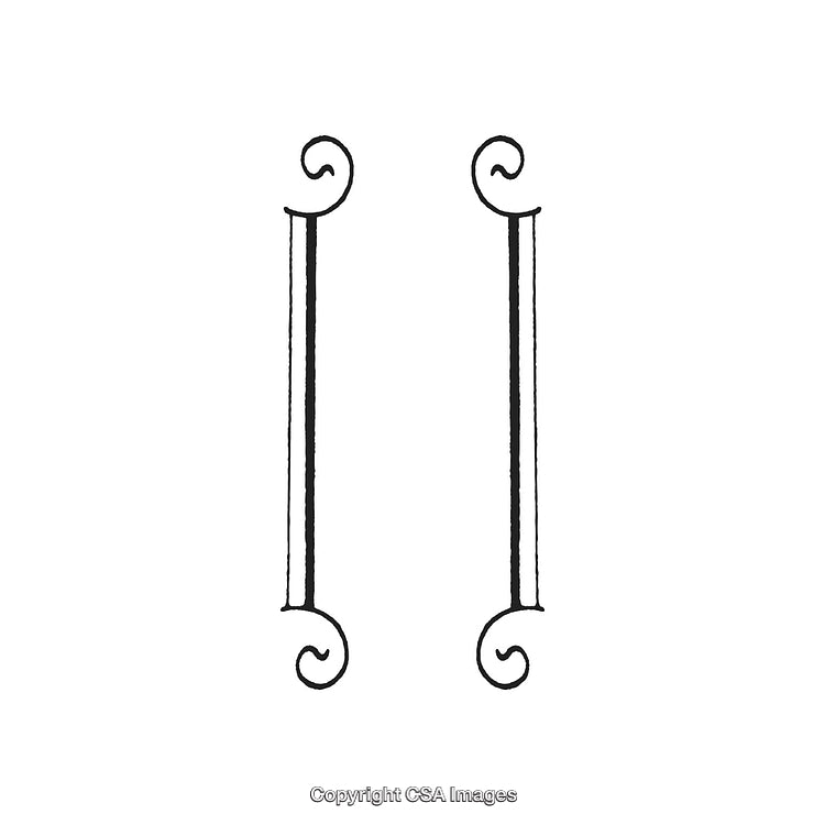 Elegant Black and White Minimalist Decorative Ornamental Drawing