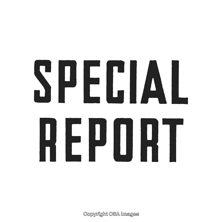 Bold Font Special Report Text on a Clean White Background