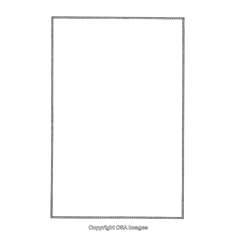 Black and White Border Frame With Simple Decorative Details