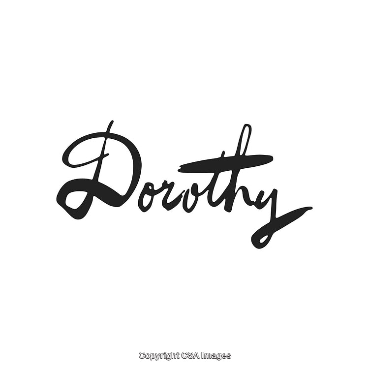 Elegant Handwritten Script Showcasing the Name Dorothy in Black Ink