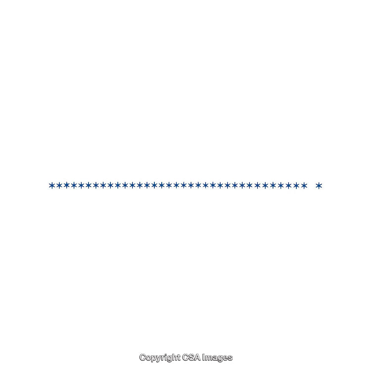 Minimalist Line of Blue Asterisks on a White Background
