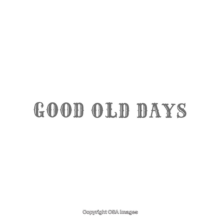Minimalist Typography Design Showcasing Good Old Days Message in Vintage Style