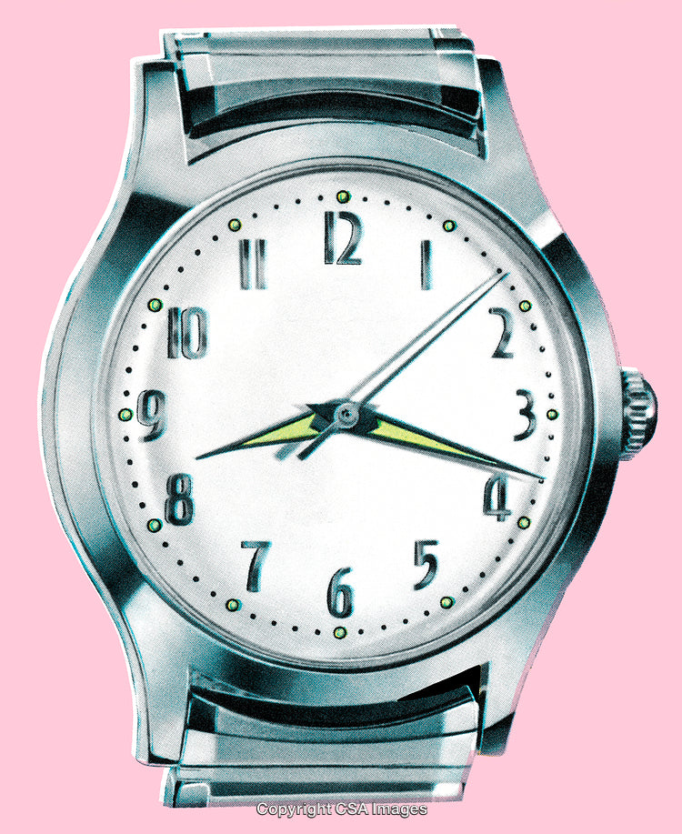 Elegant Silver Watch With White Dial on a Soft Pink Background