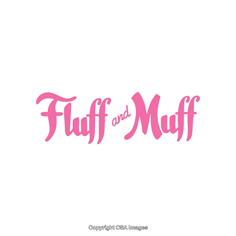Pink Fluff and Muff Logo Design in Elegant Script