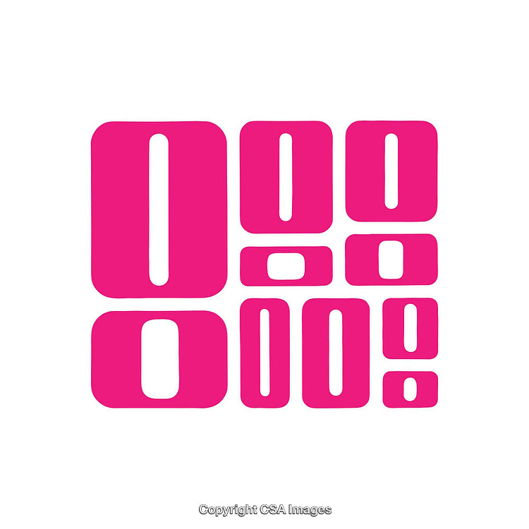 Bold Pink Geometric Design with Emphasis on Squares and Rectangles