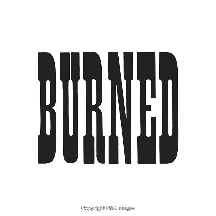 Bold Typography Design Featuring the Word Burned in Creative Black Lettering