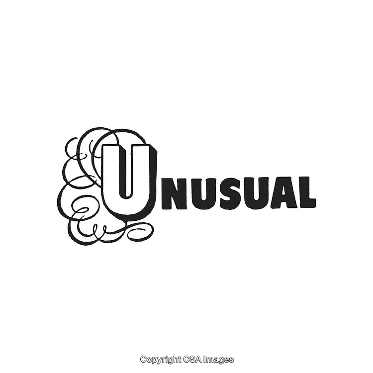 Creative Typography Logo Featuring the Word Unusual with Artistic Flair