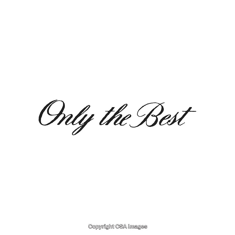 Elegant Script Typography With the Motivating Phrase 'Only the Best'