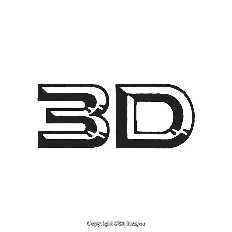 Black And White 3D Text Design With Bold Graphic Style