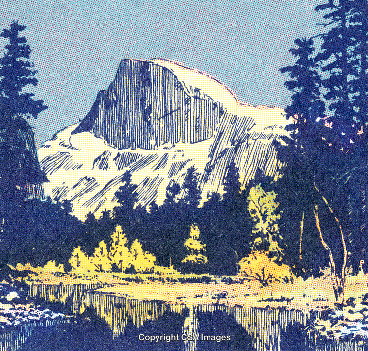 Scenic Mountain Landscape with Vibrant Trees and Reflective Water