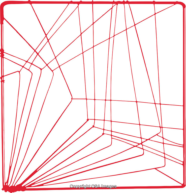 Abstract Red Linear Pattern on a White Background