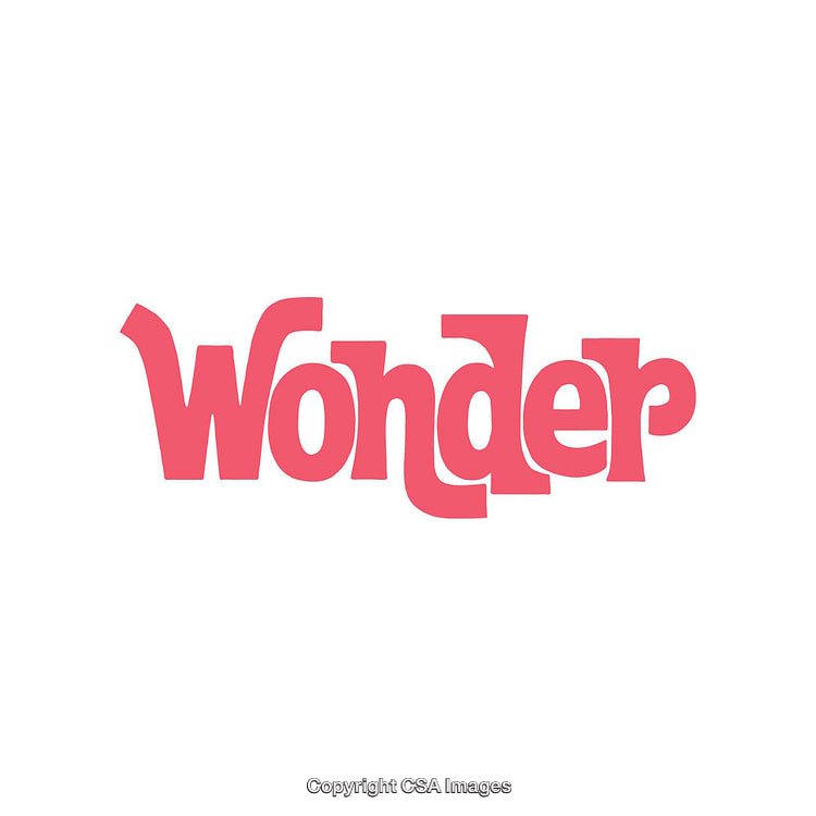 Creative Pink Wonder Font Design on a White Background