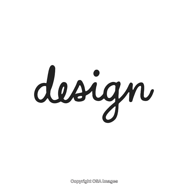 Minimalist Handwritten Design Word Art Isolated on White Background