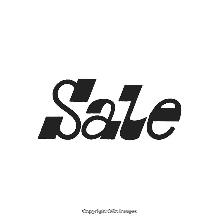 Black and White Bold Sale Text Illustration for Promotions or Marketing Campaigns