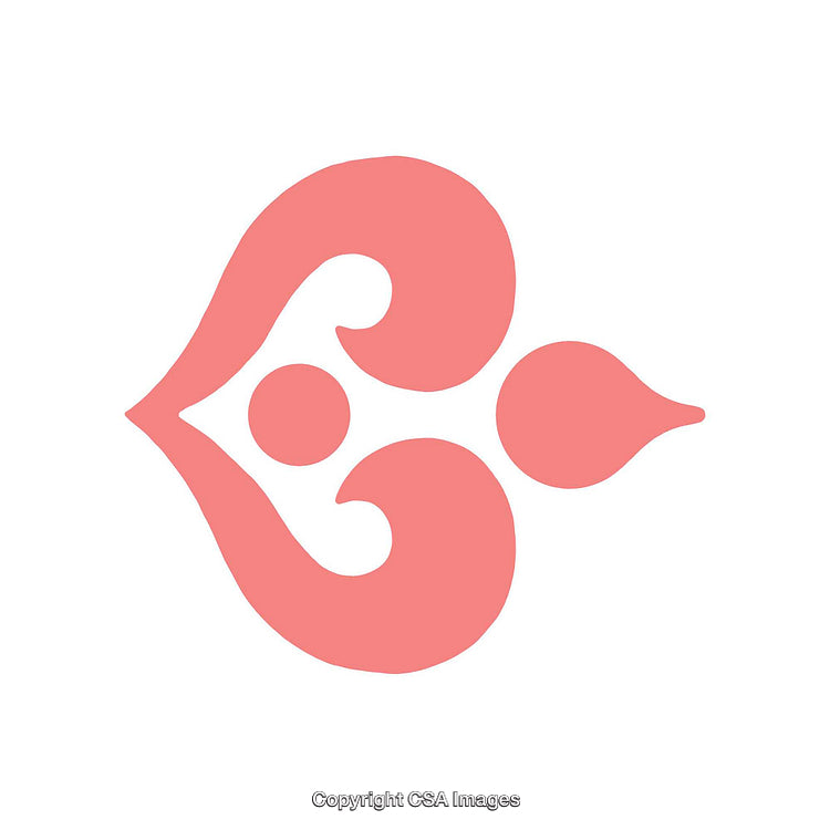 Abstract Ornamental Motif with Warm Colors and Decorative Floral Elements
