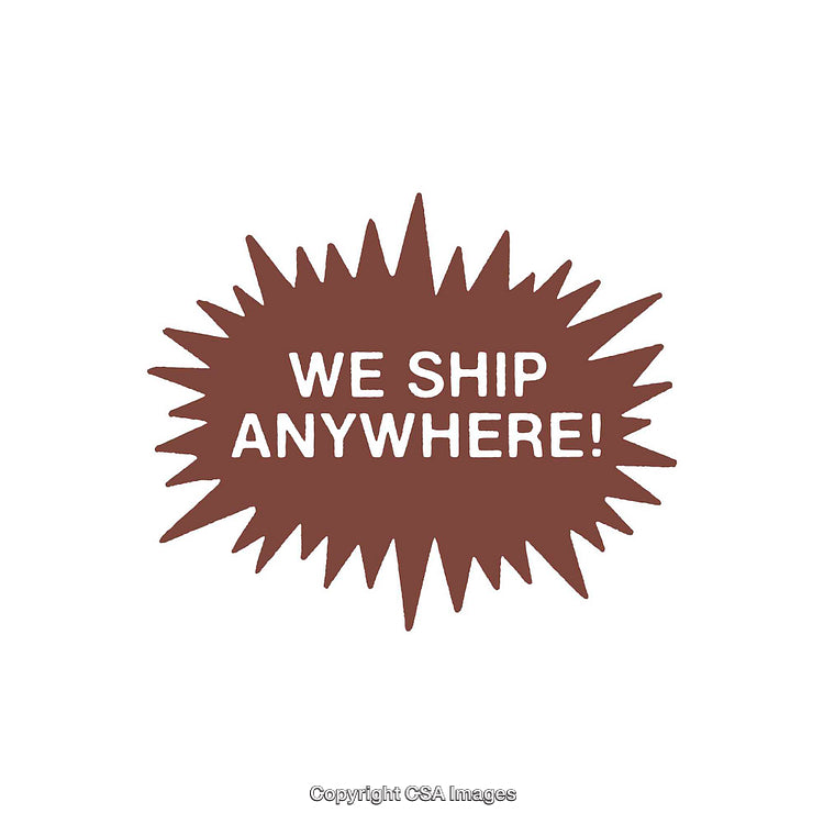 Illustration of a Brown Shipping Announcement Text with Bold Styling