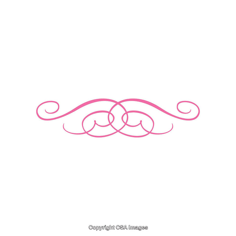 Elegant Pink Swirl Flourish on a Clean White Background