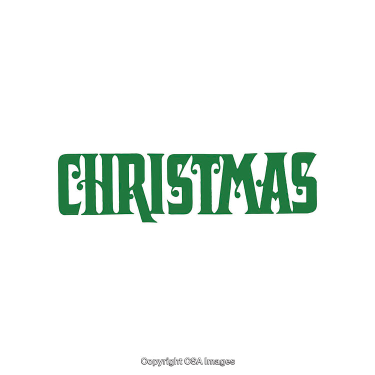 Green Christmas Typography with a Festive and Elegant Design