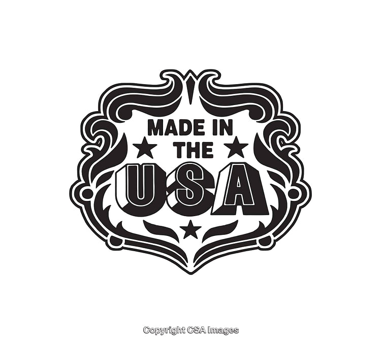 Elegant Black and White Made in the USA Badge Design