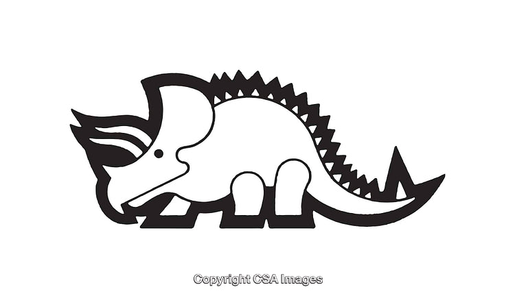 Black and White Dinosaur Illustration Featuring Artistic Design Elements