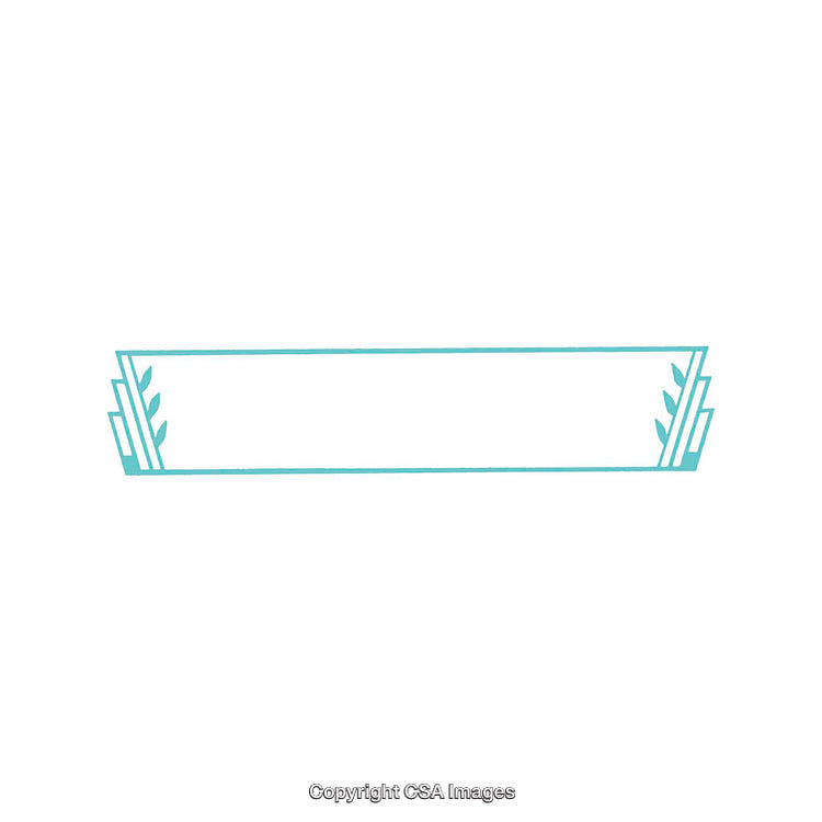 Minimalist Blank Ribbon Banner Illustration with Decorative Blue Accents