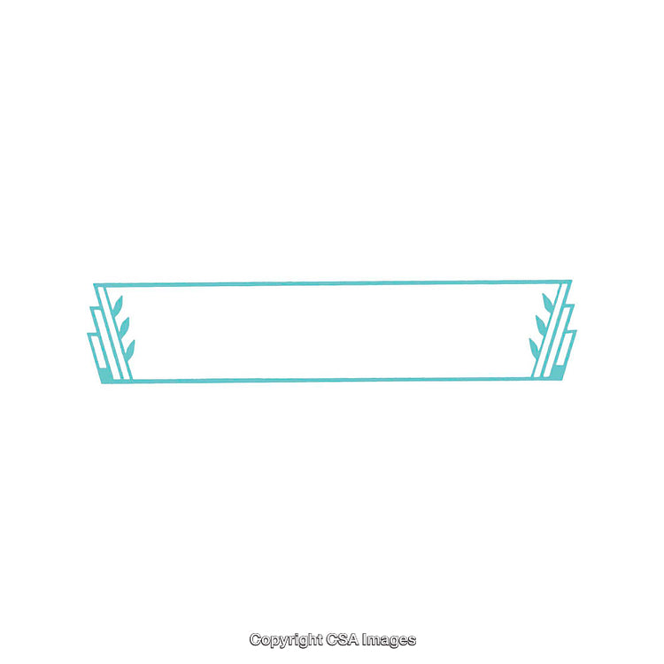 Minimalist Blank Ribbon Banner Illustration with Decorative Blue Accents