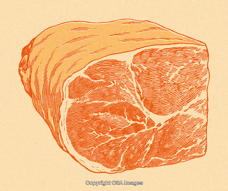 Vintage Illustration of a Meat Cut in Retro Style
