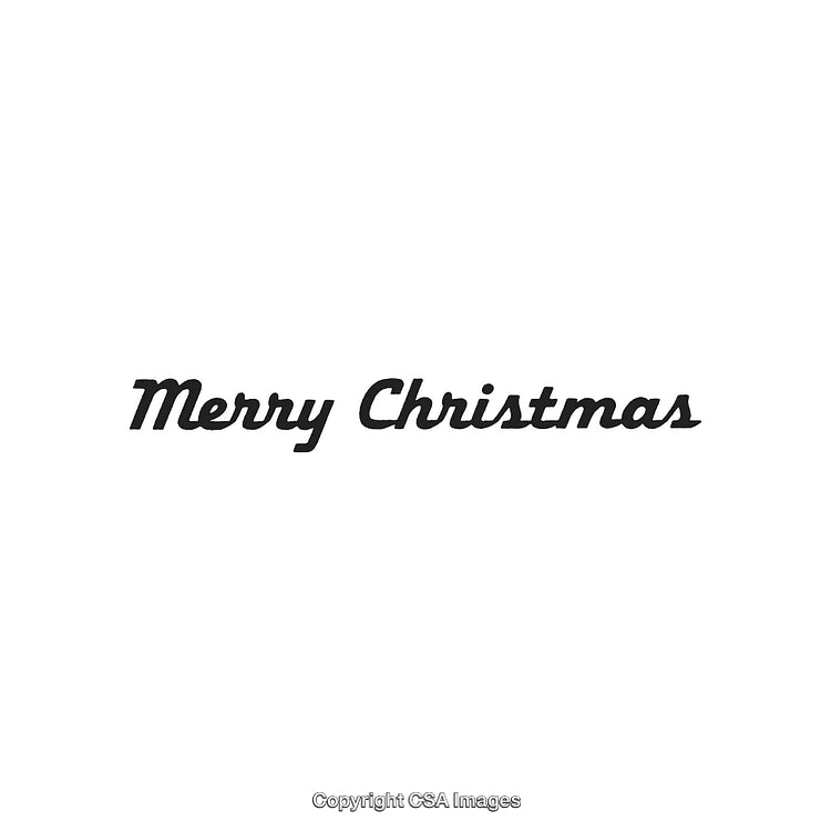 Elegant Merry Christmas Text on White Background for Festive Designs