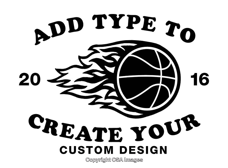 Flaming Basketball Design Format