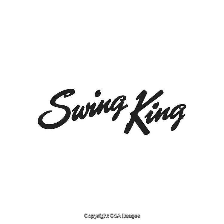Stylized Logo Design With Swing King in Bold Script Font