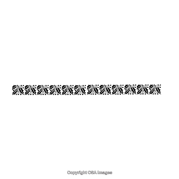 Elegant Black and White Decorative Border Design With Floral Motifs