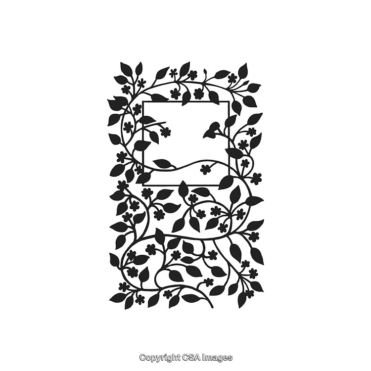 Elegant Black And White Floral Ornamental Design With Botanical Elements