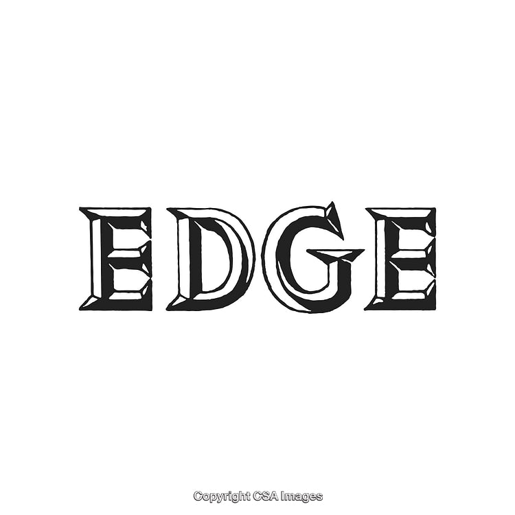Stylized Typography Artwork Featuring Bold Edge Lettering With Intricate Design