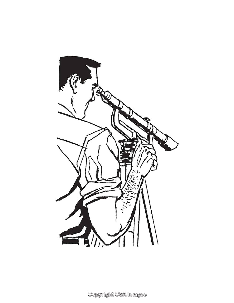 Monochrome Illustration of a Man Observing Through a Telescope