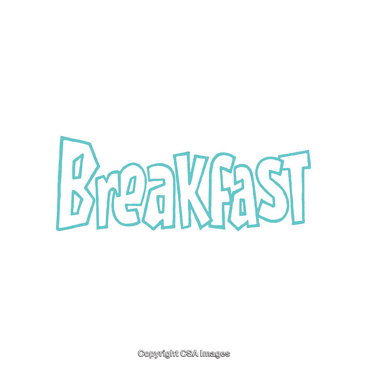 Illustration of the Word Breakfast in a Fun and Playful Typography Style