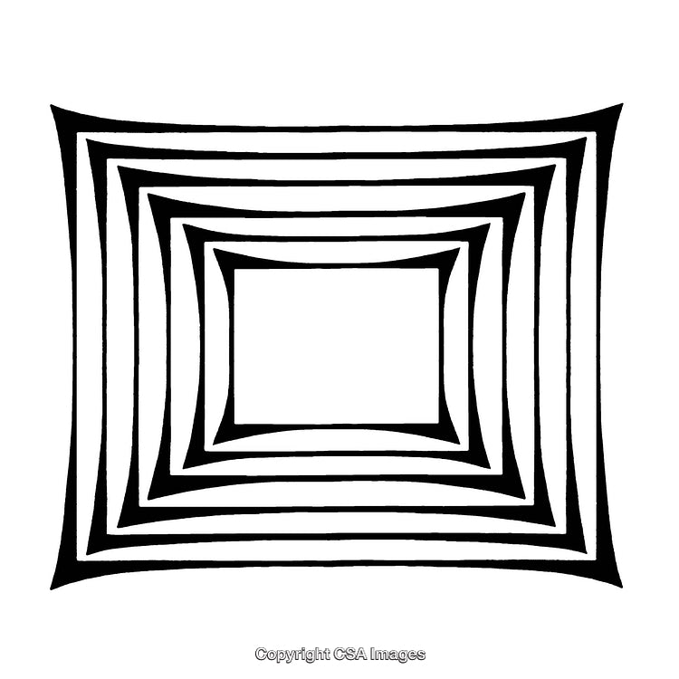Abstract Black and White Concentric Border Design