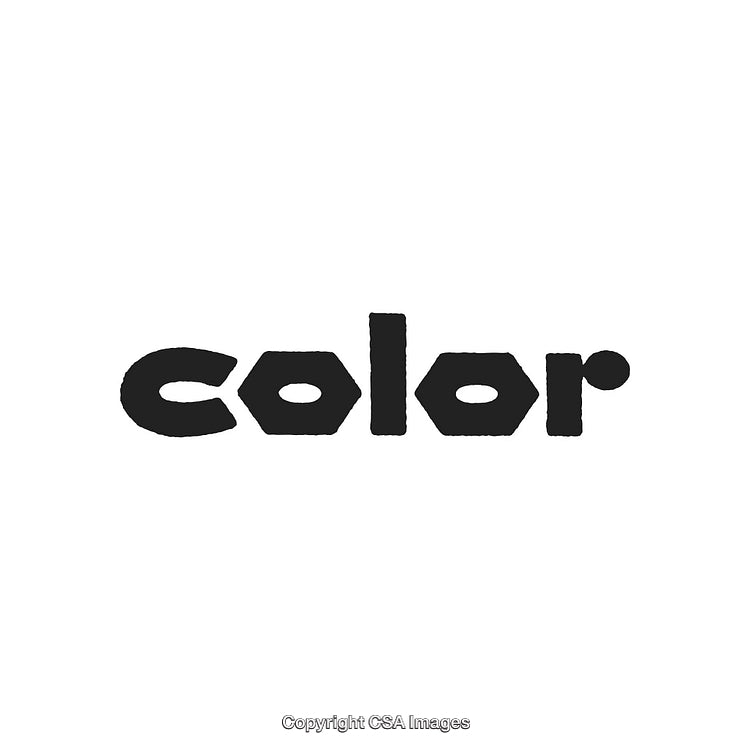Bold Black Word 'Color' Written in Stylish Artistic Font Design