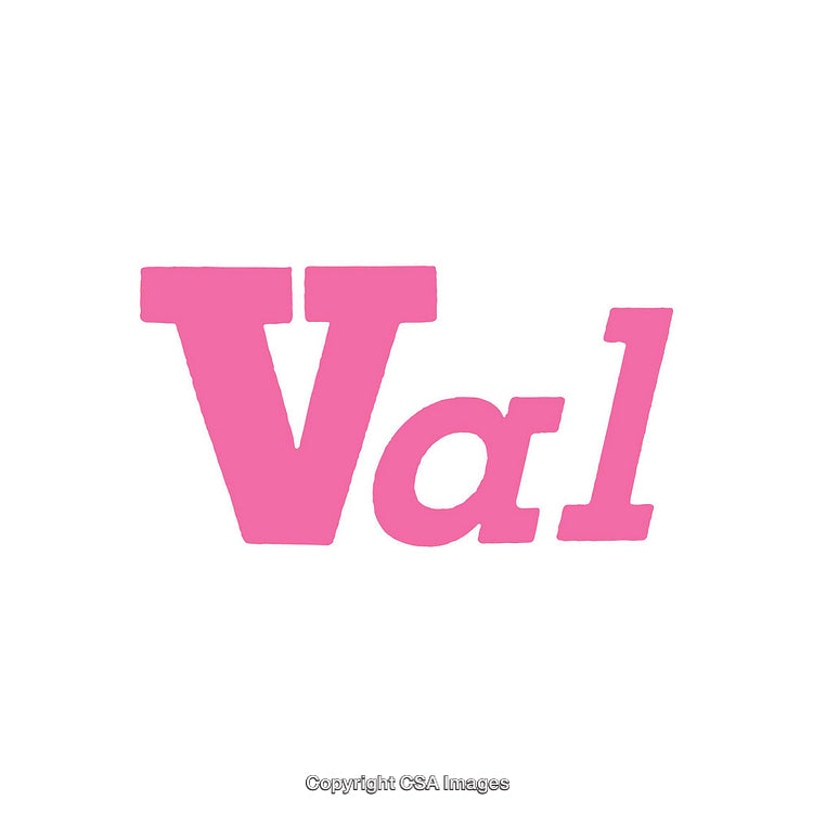 Simple pink Letters Decorative Typography Illustration on White Background