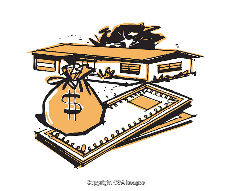 Illustration of Home Ownership with House and Financial Elements Depicted