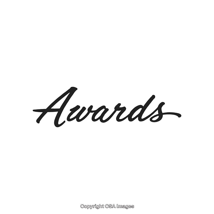 Elegant Typography Featuring the Word Awards in Black on a White Background